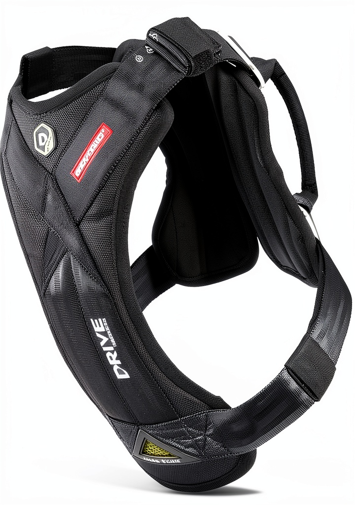 EzyDog car harness installed in a vehicle seat