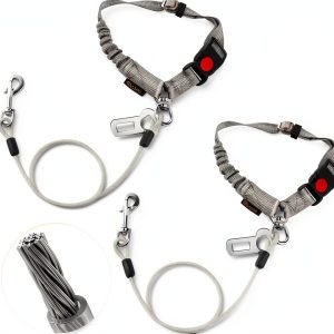 CHZUOBER Dog Car Harness Steel Cable Chew Proof Design-0