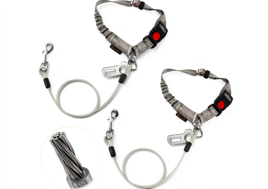 CHZUOBER dog car harness installed in a vehicle
