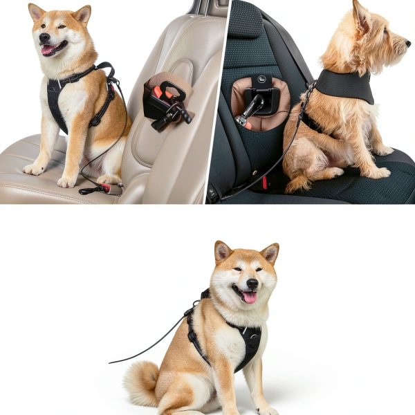 VIVAGLORY Dog Seatbelt Chew Proof Car Harness Restraint-3
