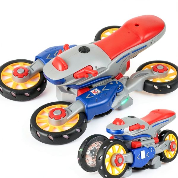 Tkerinse Shape Shifting Motorcycle Toy Blue 1pcs Kids-3