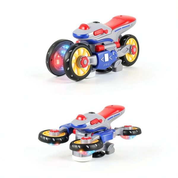 Tkerinse Shape Shifting Motorcycle Toy Blue 1pcs Kids-5