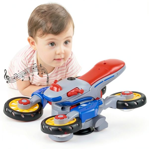 Tkerinse Shape Shifting Motorcycle Toy Blue 1pcs Kids-4