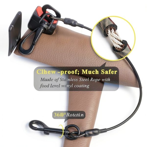 VIVAGLORY Dog Seatbelt Chew Proof Car Harness Restraint-1