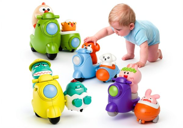 Hydrathy Animal Cars Toddler Toys Press Go Safe Design-0