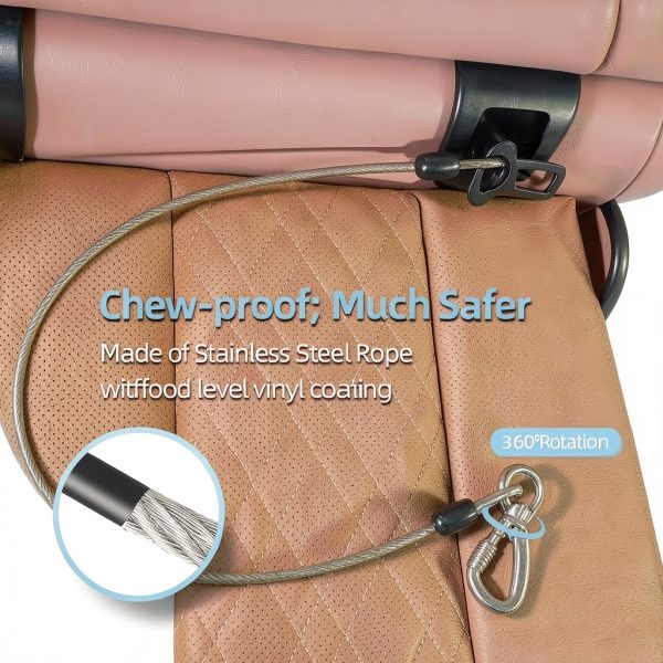 Miao Chuai Dog Car Harness Chew Proof Seatbelt Restraint-4