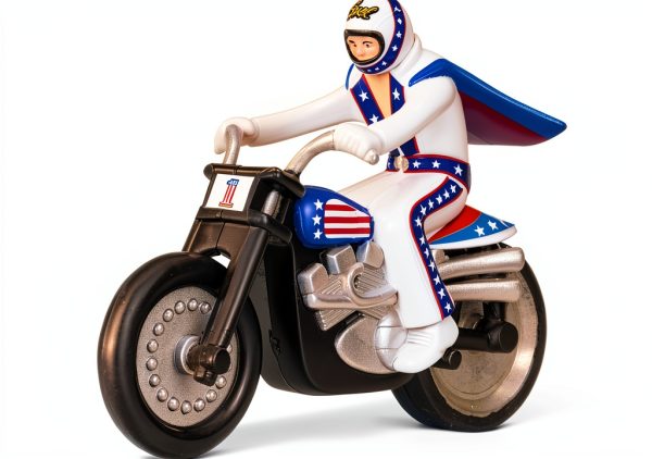 Z Wind Ups Evel Knievel Mini Stunt Cycle Rip Cord Action-6