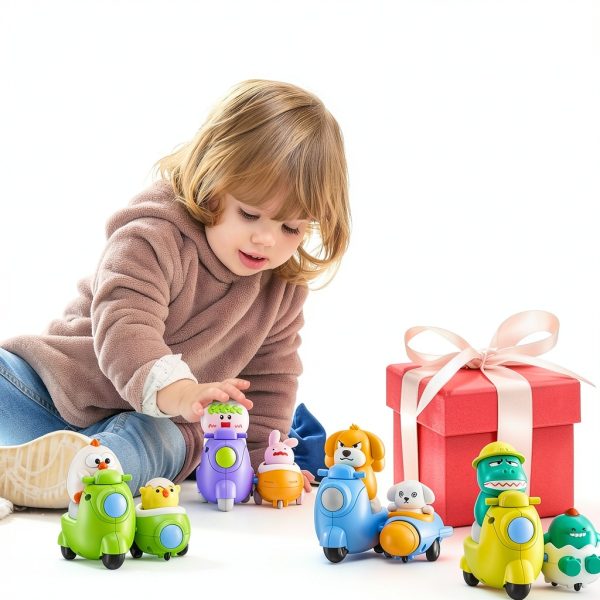 Hydrathy Animal Cars Toddler Toys Press Go Safe Design-6