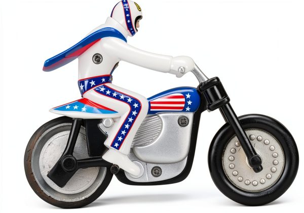 Z Wind Ups Evel Knievel Mini Stunt Cycle Rip Cord Action-4