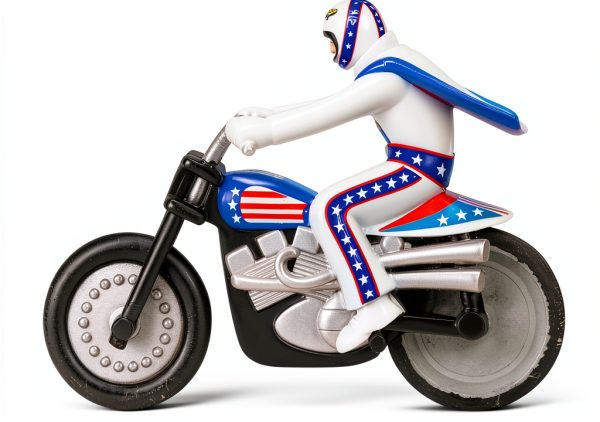 Z Wind Ups Evel Knievel Mini Stunt Cycle Rip Cord Action-7