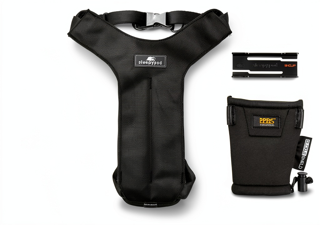 Installing Sleepypod Dog Car Harness Safety Travel Pet Restraint on a wooden desk