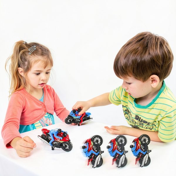 Vioziot Pull Back Motorcycle Toy Dirt Bike Kids Ages 3 Up-5