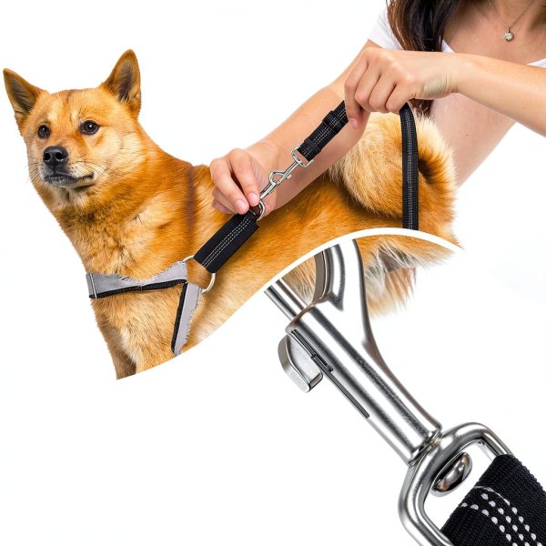 Dog Car Harness DVEDO Dual Clip Bungee Design-4