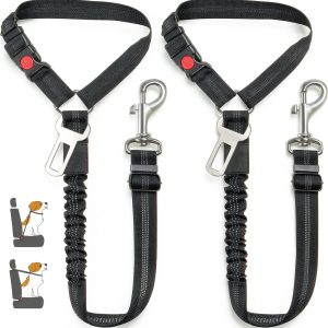 Dog Car Harness DVEDO Dual Clip Bungee Design-0