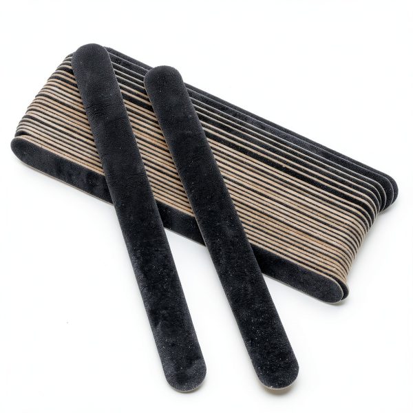 Double Sided Sanding Stick Black 100/180 Grit 17.8cm Manicure Nail File Double Sided Sanding Stick Polishing Stick Sandpaper Stick Wooden Sanding Tools Craft Accessories-2