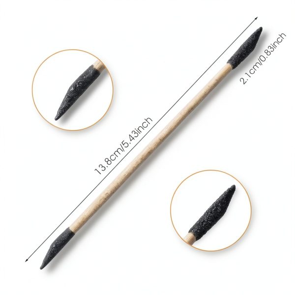 Giantree 30 Pcs Sanding Sticks, Double End Matchsticks Sanding Twigs, 120/280 Grit, 5.4 x 0.2 Inch, Fine Detailing Polishing Sticks Tools for Plastic Models Wood Hobby(30 PCS)-3