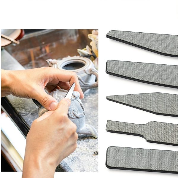 Honoson 25 Pcs Model Polishing Files Set with Glass & Sanding Sticks-4