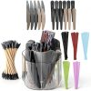 Lasnten 131 Pcs Sanding Sticks Set 360 Degree Rotating Holder 40 Polishing Sticks 30 Sanding Twigs 60 Double Side Slanted Twigs for Plastic Models Jewelry Woodworking Hobby Arts Crafts-0