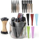 Lasnten 131 Pcs Sanding Sticks Set 360 Degree Rotating Holder 40 Polishing Sticks 30 Sanding Twigs 60 Double Side Slanted Twigs for Plastic Models Jewelry Woodworking Hobby Arts Crafts-0