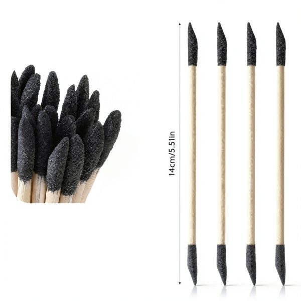 30 PCS Sanding Sticks, Double Matchsticks Sanding Sticks for Tight Spaces Wood, 150/280 Grit Fine Detailing Polishing Sticks Sanding Twigs for Plastic Models Wood Hobby Stuffers, 5.4 x 0.2 Inch-1