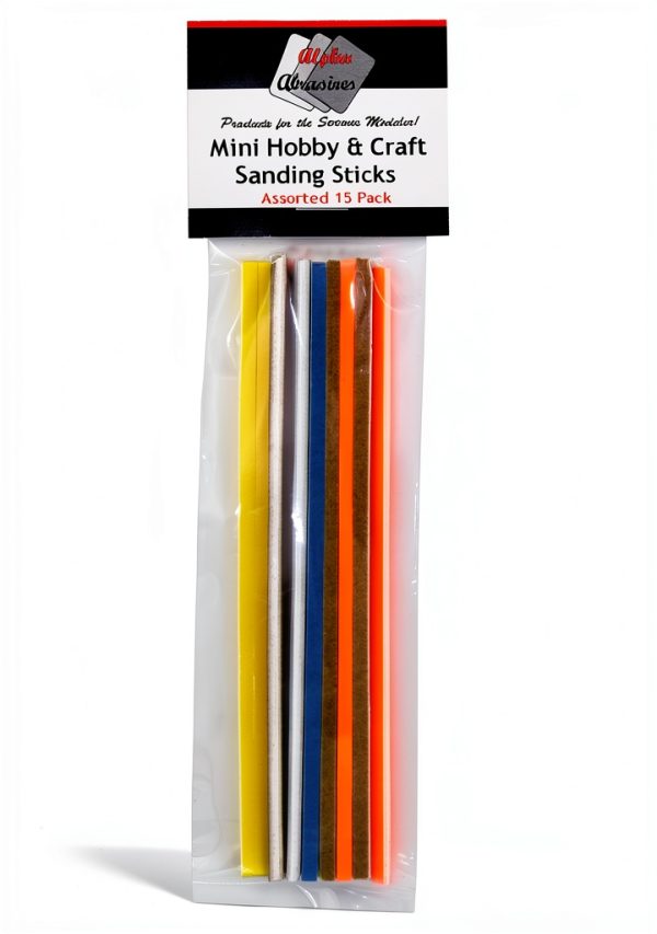 Mini Hobby & Craft Sanding Sticks 15-Pack Flex-I-File Aluminum Oxide-0