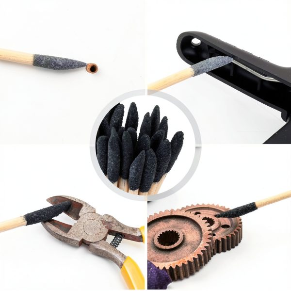 30 PCS Sanding Sticks, Double Matchsticks Sanding Sticks for Tight Spaces Wood, 150/280 Grit Fine Detailing Polishing Sticks Sanding Twigs for Plastic Models Wood Hobby Stuffers, 5.4 x 0.2 Inch-4