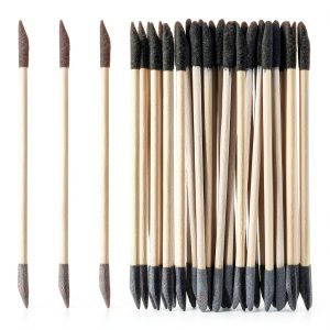 30 PCS Sanding Sticks, Double Matchsticks Sanding Sticks for Tight Spaces Wood, 150/280 Grit Fine Detailing Polishing Sticks Sanding Twigs for Plastic Models Wood Hobby Stuffers, 5.4 x 0.2 Inch-0