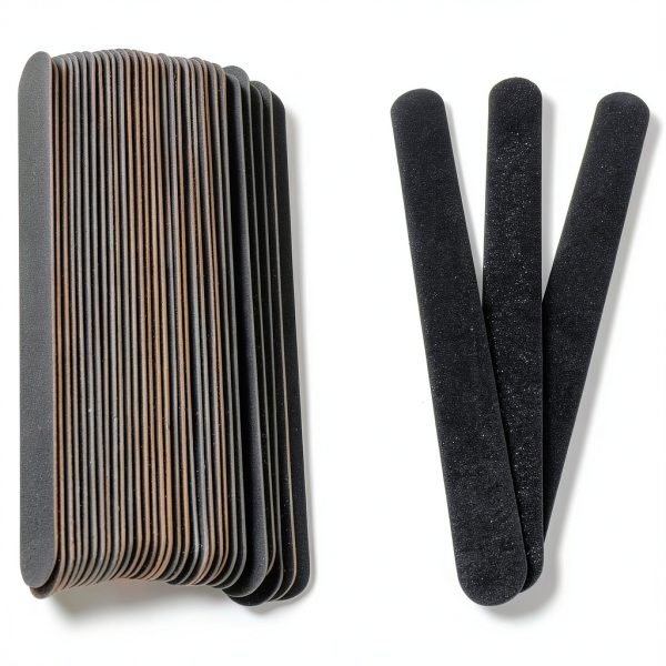 Double Sided Sanding Stick Black 100/180 Grit 17.8cm Manicure Nail File Double Sided Sanding Stick Polishing Stick Sandpaper Stick Wooden Sanding Tools Craft Accessories-0