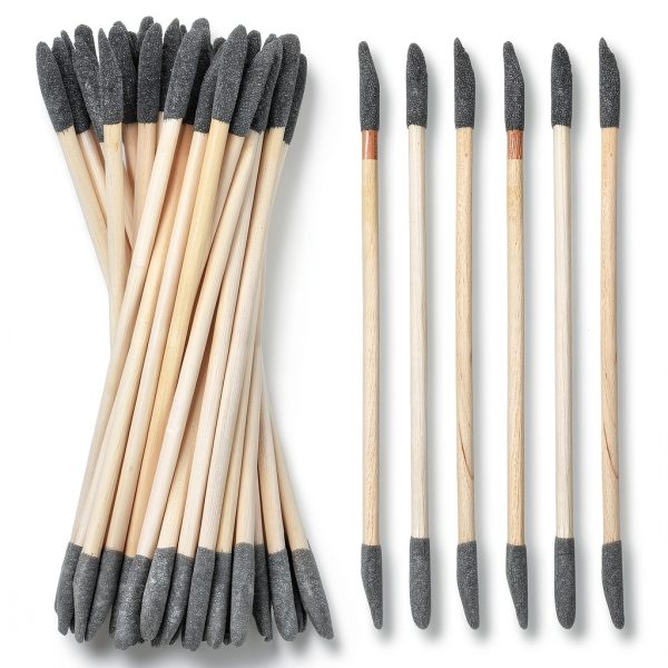 50 PCS Sanding Sticks, Double End Matchstick Sanding Tools, 120/280 Grit for Tight Spaces, 5.4 Inch Crevice Sanding Tool for Plastic Models Wood Crafts-0