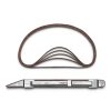 1/4" Sanding Detailer Sanding Stick, 80 Grit Sanding Detailer with Five 80 grit Replacement Belts. Sanding Detailer Measures 1/4" x 6". for Wood Working, Model Building, 3D Printing, Small Sanding-1