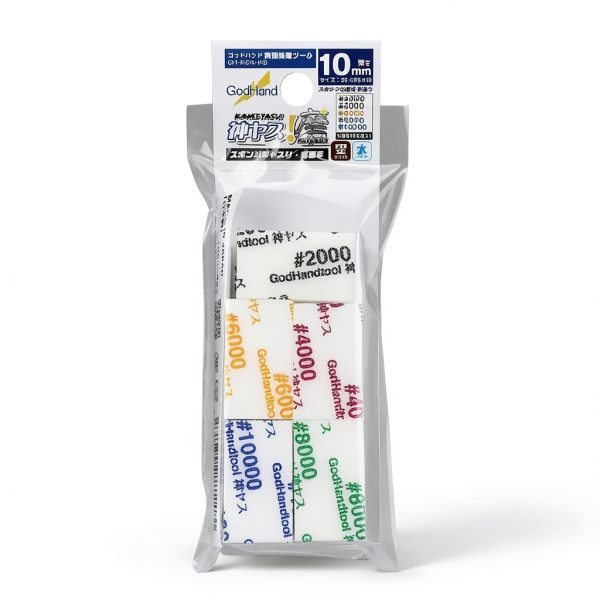GodHand MIGAKI-Kamiyasu-Sanding Stick 10mm-Assortment (#2000, #4000, #6000, #8000, #10000) GH-KS10-KB for Plastic Models-0